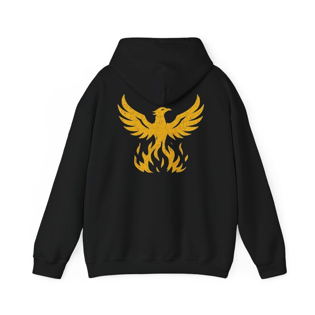Yellow lettered REBORN hoodie