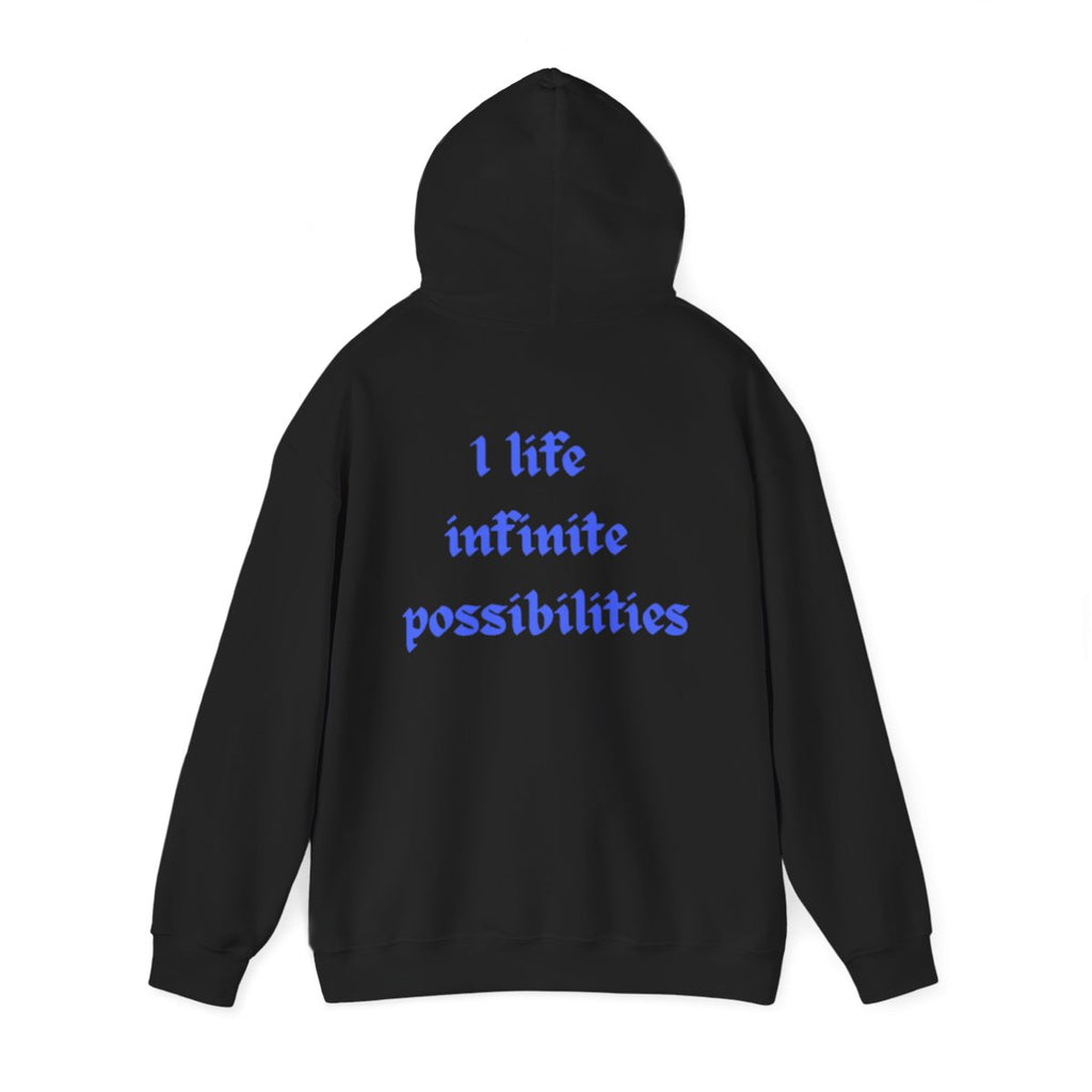 Blue Lettered One Life Infinite Possibilities Hoodie