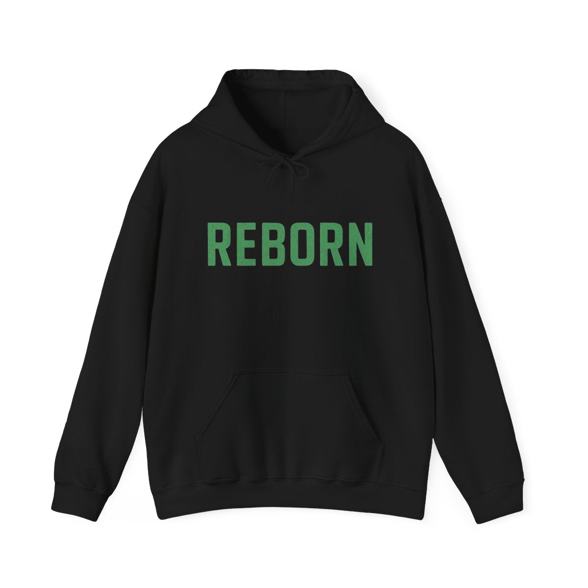 Green lettered REBORN hoodie