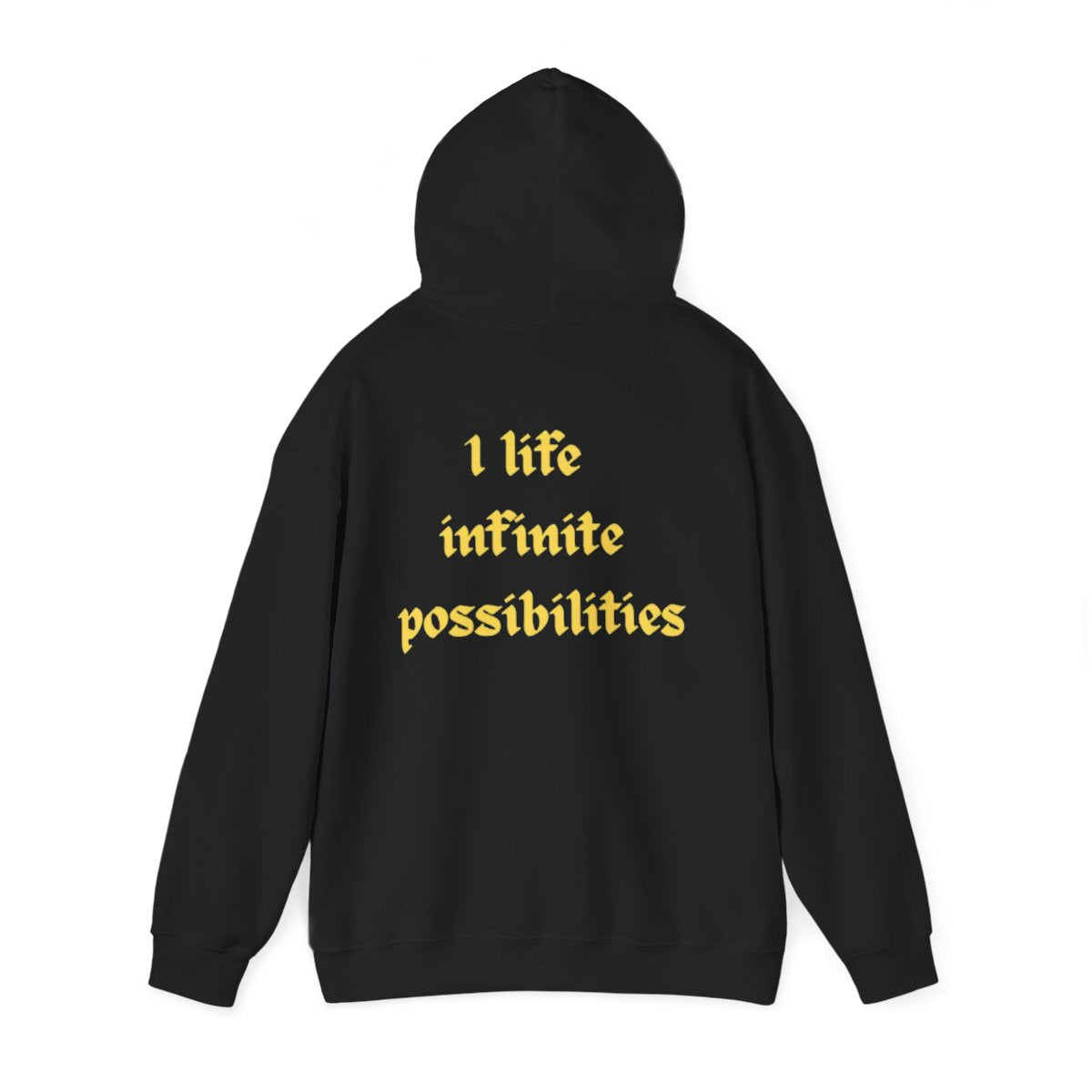 Yellow Lettered One Life Infinite Possibilities Hoodie